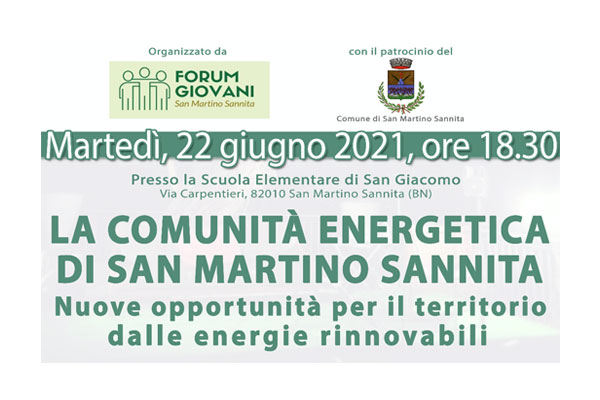 la comunità energetica san-martino sannita 22 giugno 2021